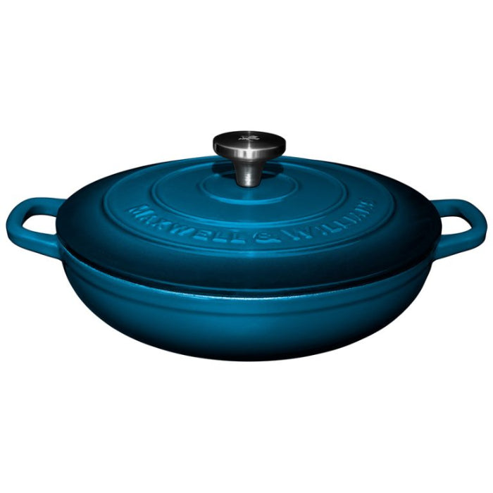 Maxwell & Williams Cast Iron Round Shallow Casserole, 27cm
