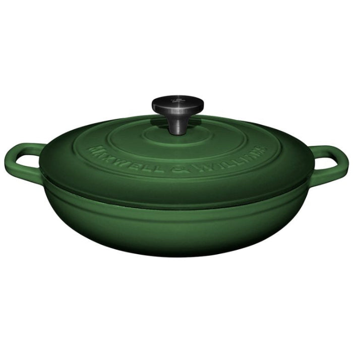 Maxwell & Williams Cast Iron Round Shallow Casserole, 27cm