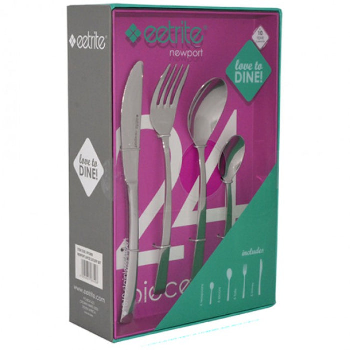 Eetrite Newport Cutlery Set, 24pc