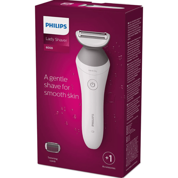 Philips Series 6000 Wet & Dry Cordless Lady Shaver With Personal Trimmer