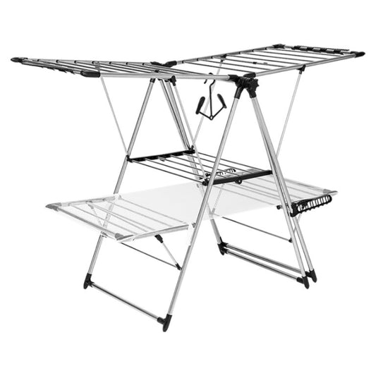 Russell Hobbs Stainless Steel Foldable Dryer With Hanging Extension, 20m